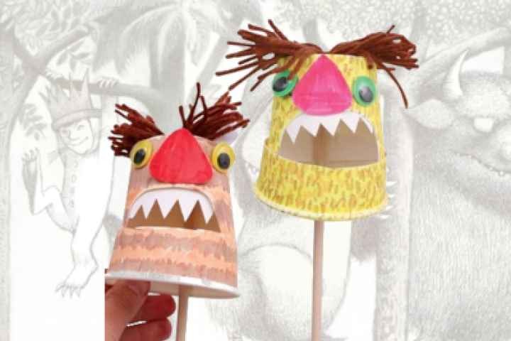 Violet Town Library - Wild Paper Cup Puppets