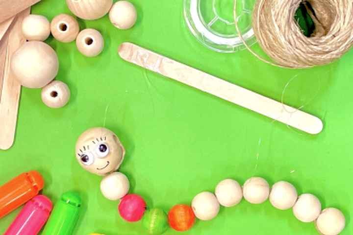 Euroa Library - Beaded Worm Puppets