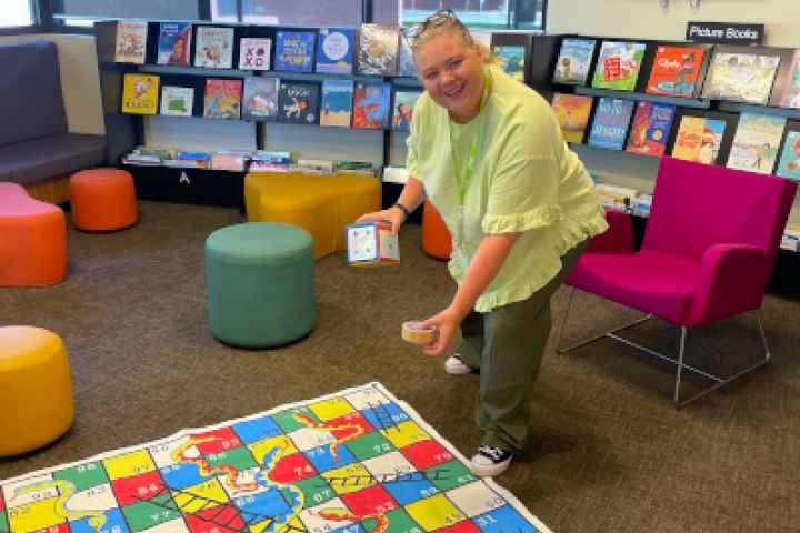 Cobram Library - Giant Snakes & Ladders, & Mega Balance Game
